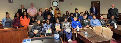 Judge Newman Speaking to Dayton Public School Students