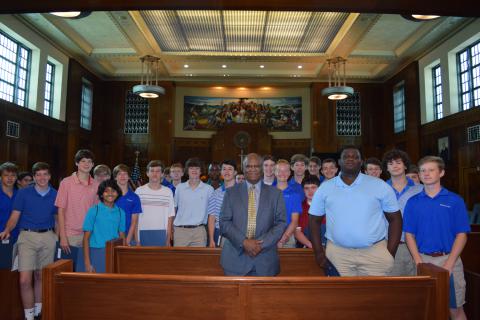 Judge Curtis L. Collier Spoke with Students from The McCallie School