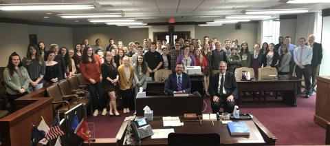 Judge Newman hosted civics students from Tippecanoe High School