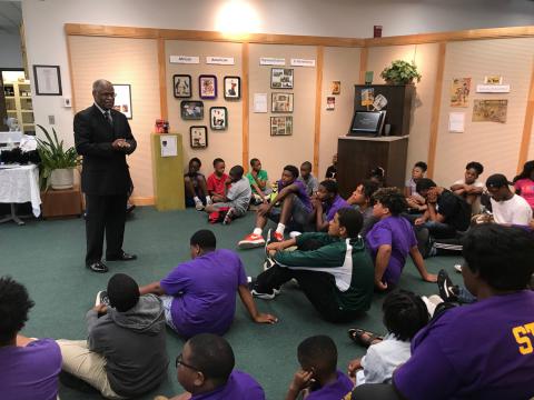 Judge Collier Spoke to Youth Summer Campers from Olivet Baptist Church