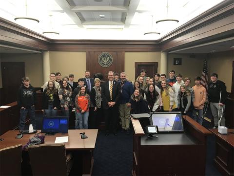 Judge Michael Newman Meets National Trail High School Students